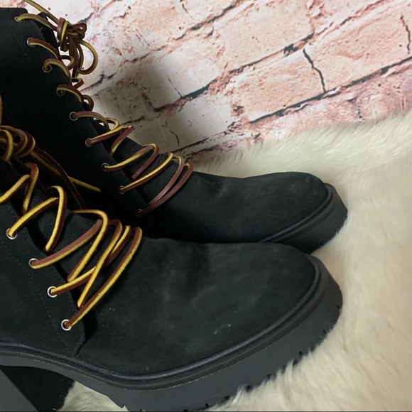 Free People Black Dylan Lace Up Boots Size 41 - Picture 4 of 10